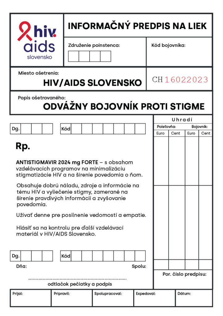 Antistigmavir - HIV Slovensko